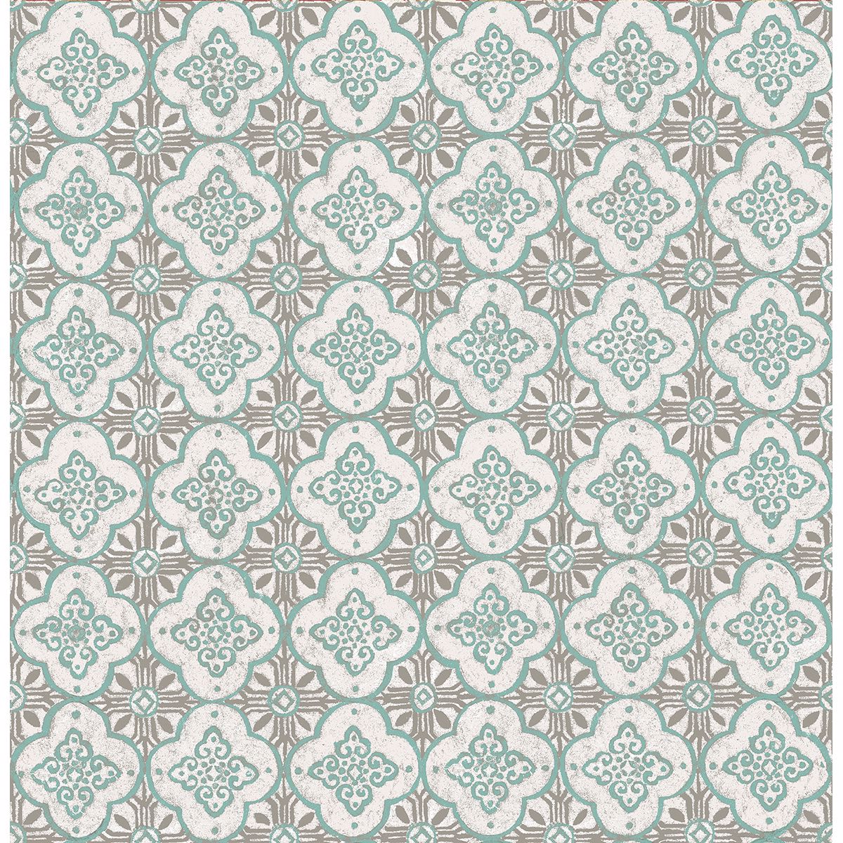 0037100 geo turquoise quatrefoil
