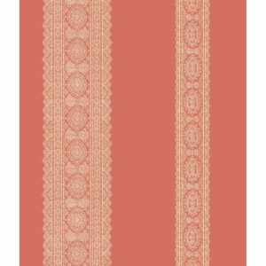 0037112 brynn coral paisley stripe wallpaper