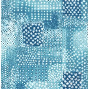 0037132 flower power indigo patchwork