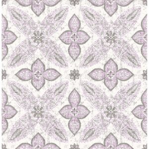 0037139 off beat ethnic violet geometric floral