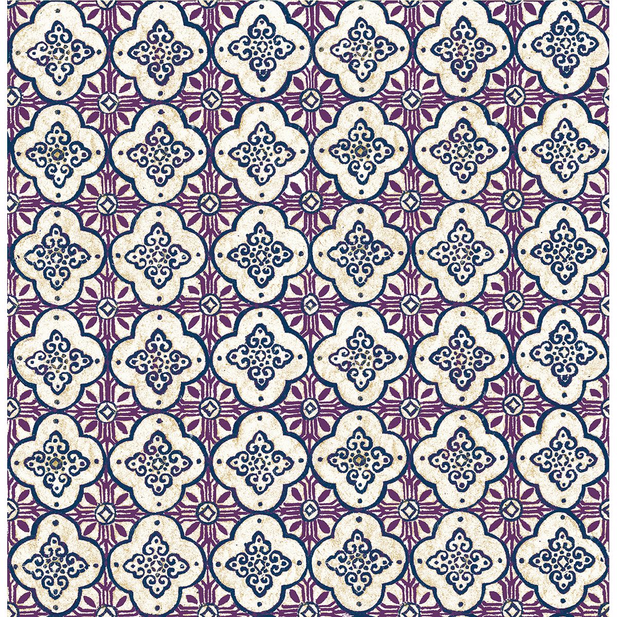 Geo Violet Quatrefoil