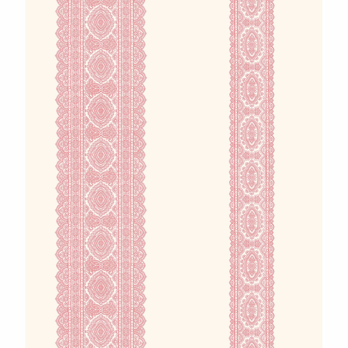 Brynn Pink Paisley Stripe Wallpaper