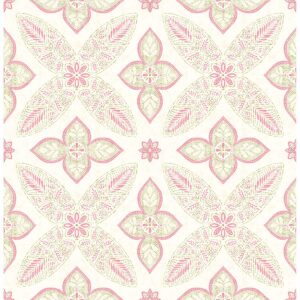 0037152 off beat ethnic pink geometric floral