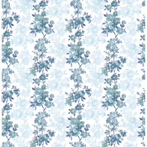 0037237 charlise blue floral stripe