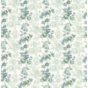 0037289 charlise teal floral stripe