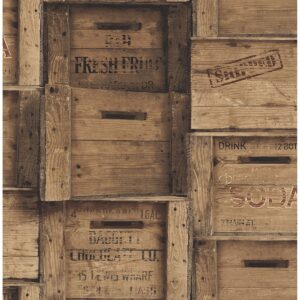 0037334 wood crates brown distressed wood