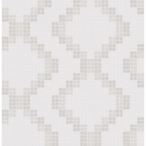 0037608 mosaic taupe grid wallpaper