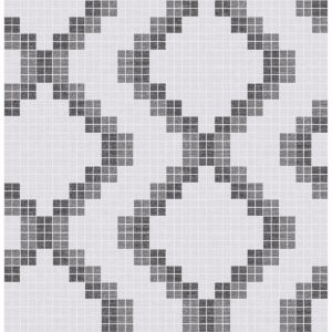 0037609 mosaic black grid wallpaper