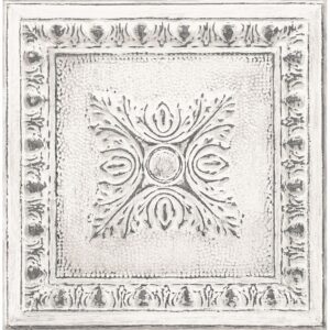 0037654 ornamental off white tin tile wallpaper