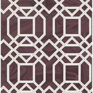 0037684 daphne maroon trellis wallpaper