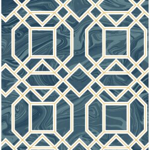 0037697 daphne blue trellis wallpaper