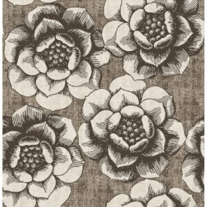 0037738 fanciful brown floral wallpaper