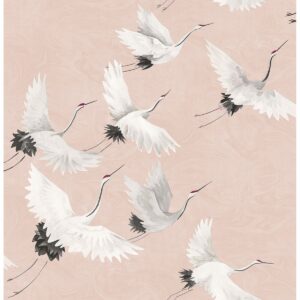 0037746 windsong pink crane wallpaper