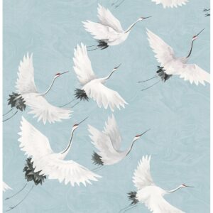 0037747 windsong blue crane wallpaper