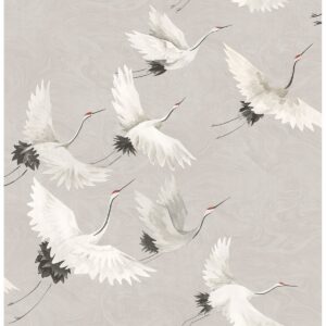 0037748 windsong grey crane wallpaper
