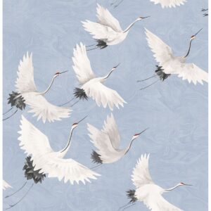 0037749 windsong periwinkle crane wallpaper