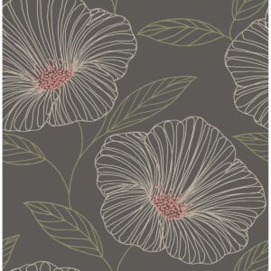 0037761 mythic grey floral wallpaper