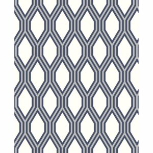 0037814 honeycomb navy geometric wallpaper