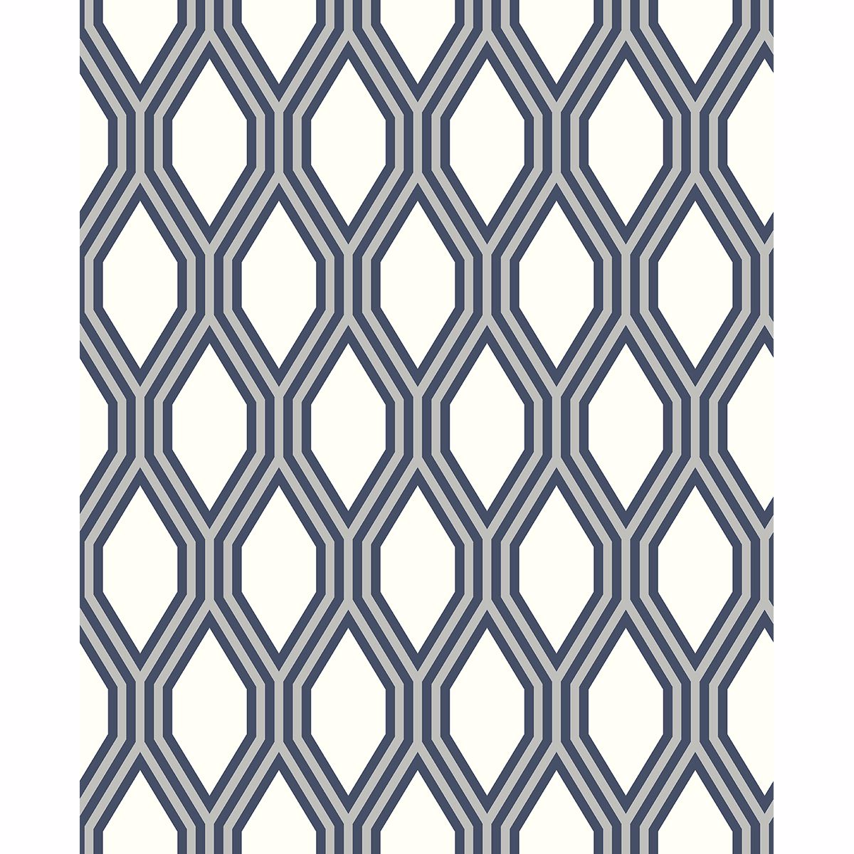 Honeycomb Navy Geometric Wallpaper