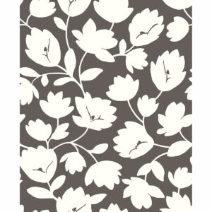 0037840 matilda chocolate floral wallpaper