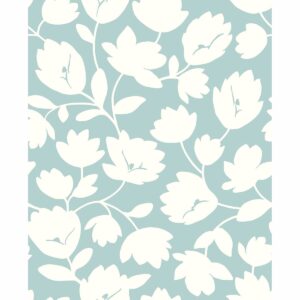 0037856 matilda turquoise floral wallpaper