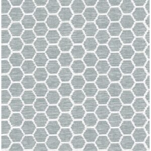 0037875 aura teal honeycomb wallpaper