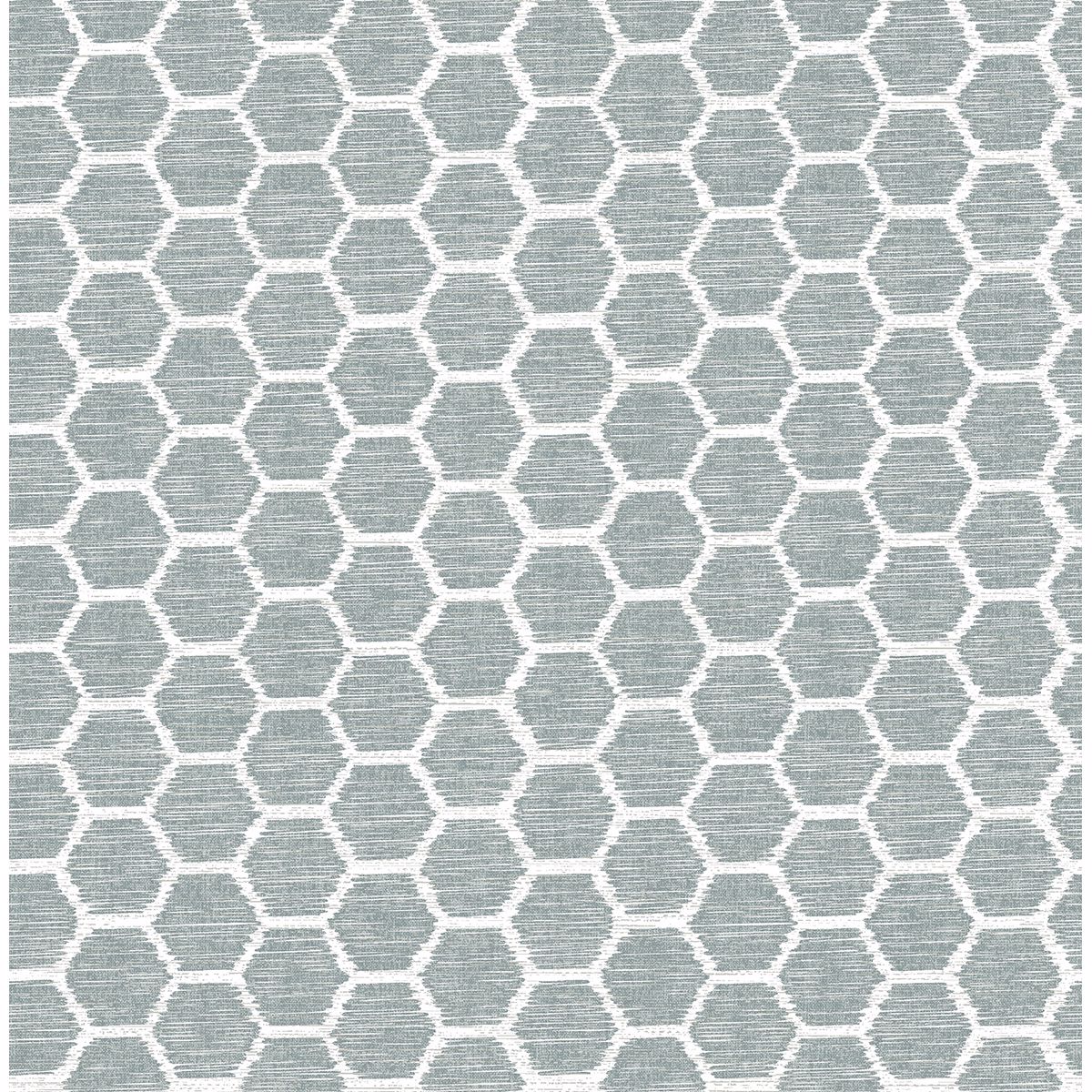 0037875 aura teal honeycomb wallpaper