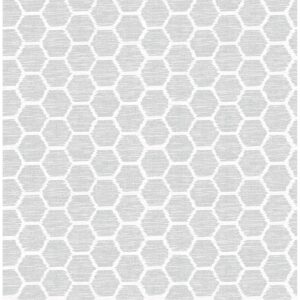 0037887 aura grey honeycomb wallpaper