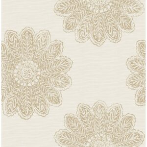 0037905 sol light brown medallion wallpaper