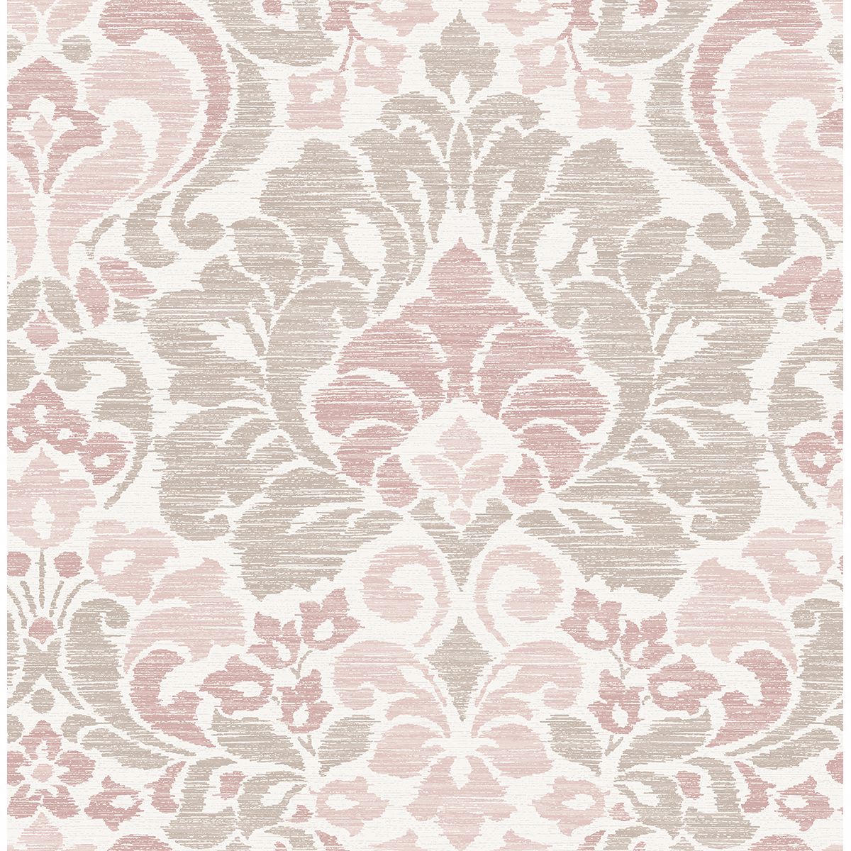 Garden of Eden Pink Damask Wallpaper