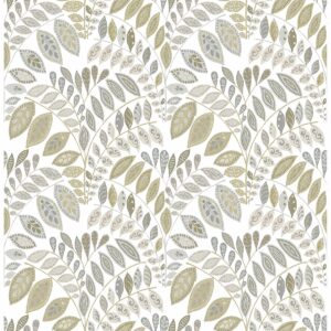 0038003 fiddlehead grey botanical wallpaper