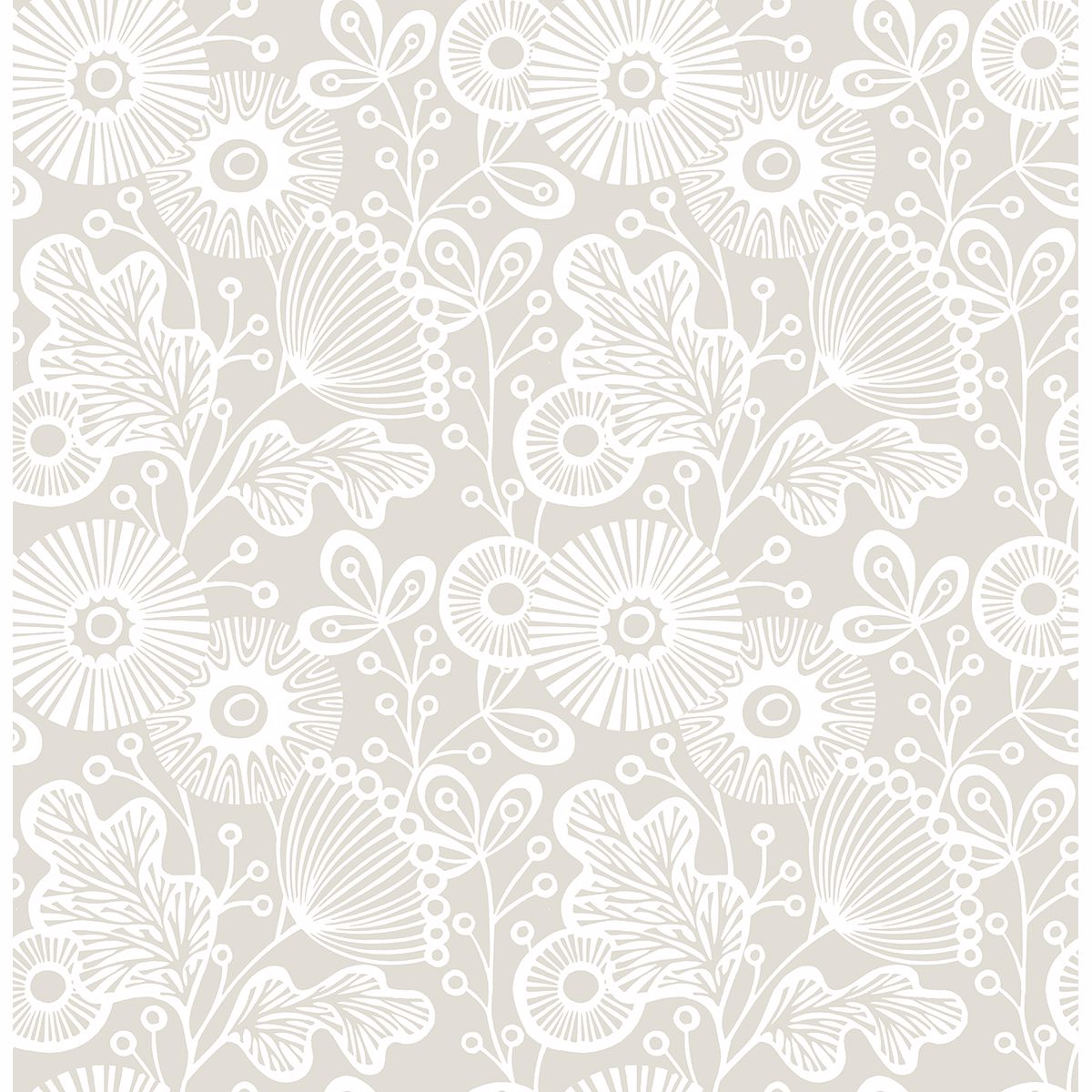 0038031 ana taupe floral wallpaper