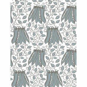 0038036 peas in a pod turquoise garden wallpaper