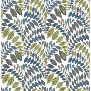 0038064 fiddlehead green botanical wallpaper