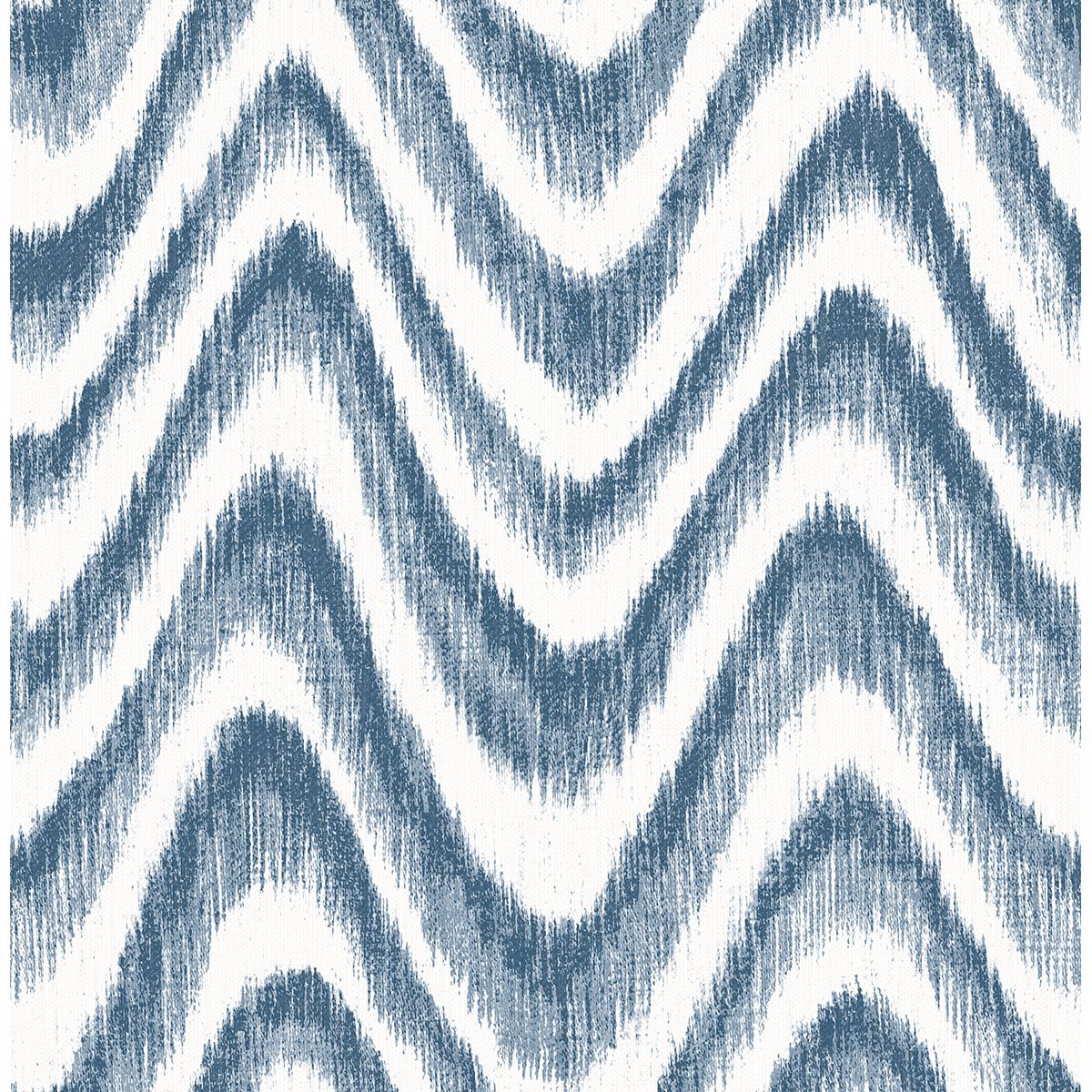 Bargello Blue Faux Grasscloth Wave Wallpaper