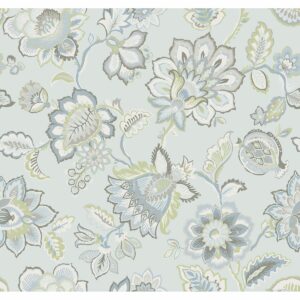 0038155 corona light blue jacobean wallpaper
