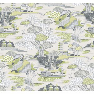 0038158 joy de vie green toile wallpaper