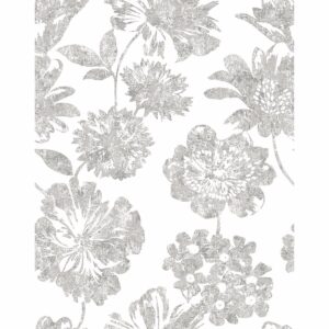 0038164 folia taupe floral wallpaper