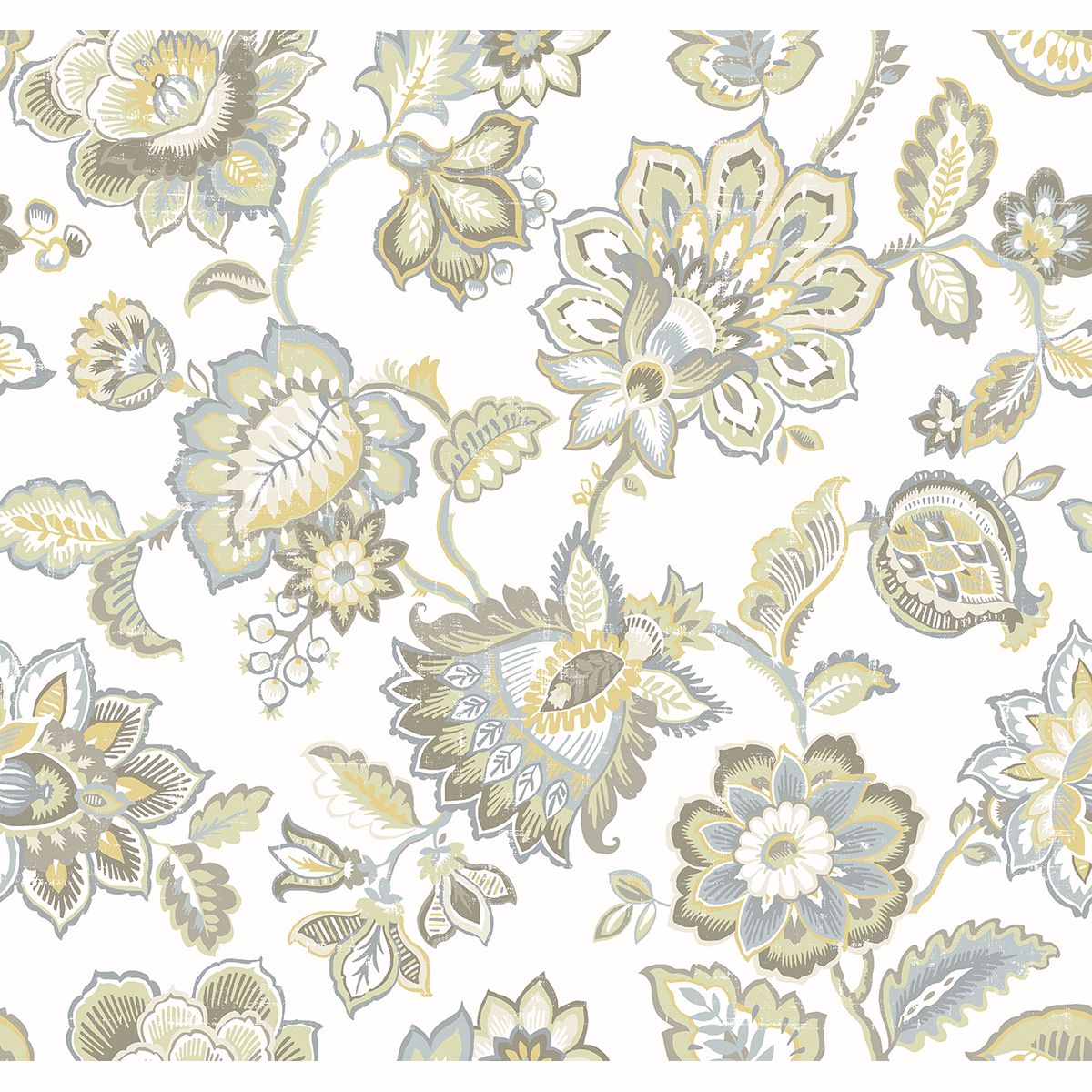Corona Mustard Jacobean Wallpaper
