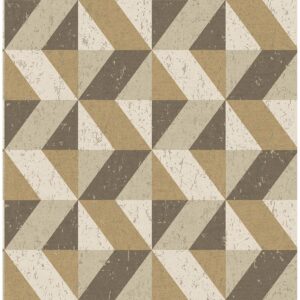 0038231 cerium light brown concrete geometric wallpaper