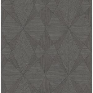 0038248 intrinsic dark grey geometric wood wallpaper