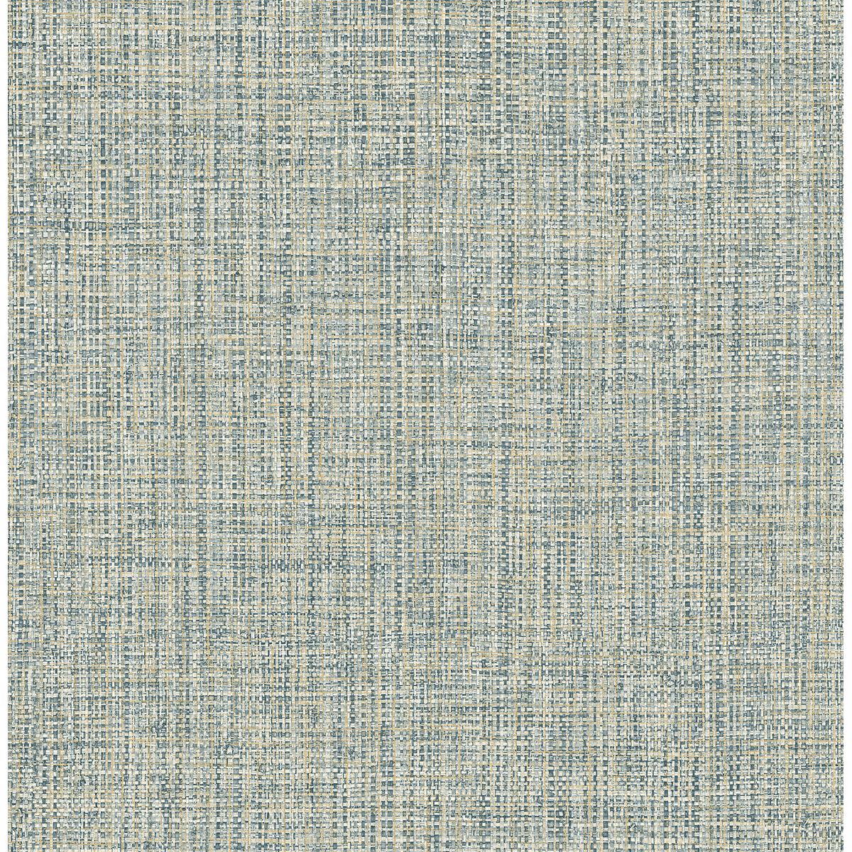 Rattan Teal Woven Wallpaper