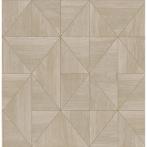 0038261 cheverny beige geometric wood wallpaper