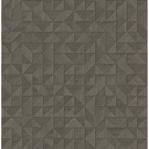 0038263 gallerie taupe geometric wood wallpaper