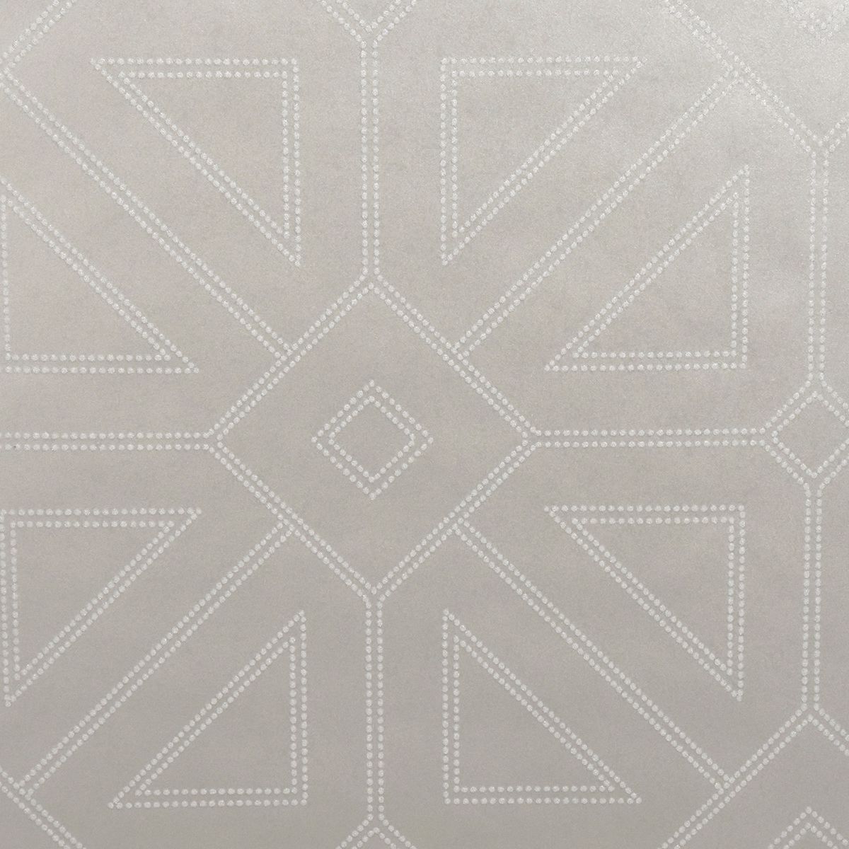 Voltaire Platinum Beaded Geometric Wallpaper