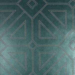 0038314 voltaire dark green beaded geometric wallpaper