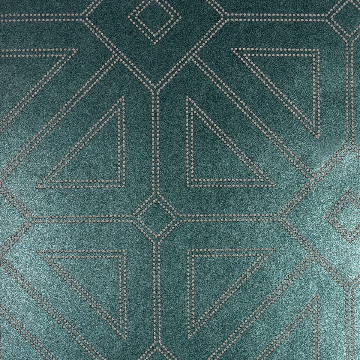 0038314 voltaire dark green beaded geometric wallpaper