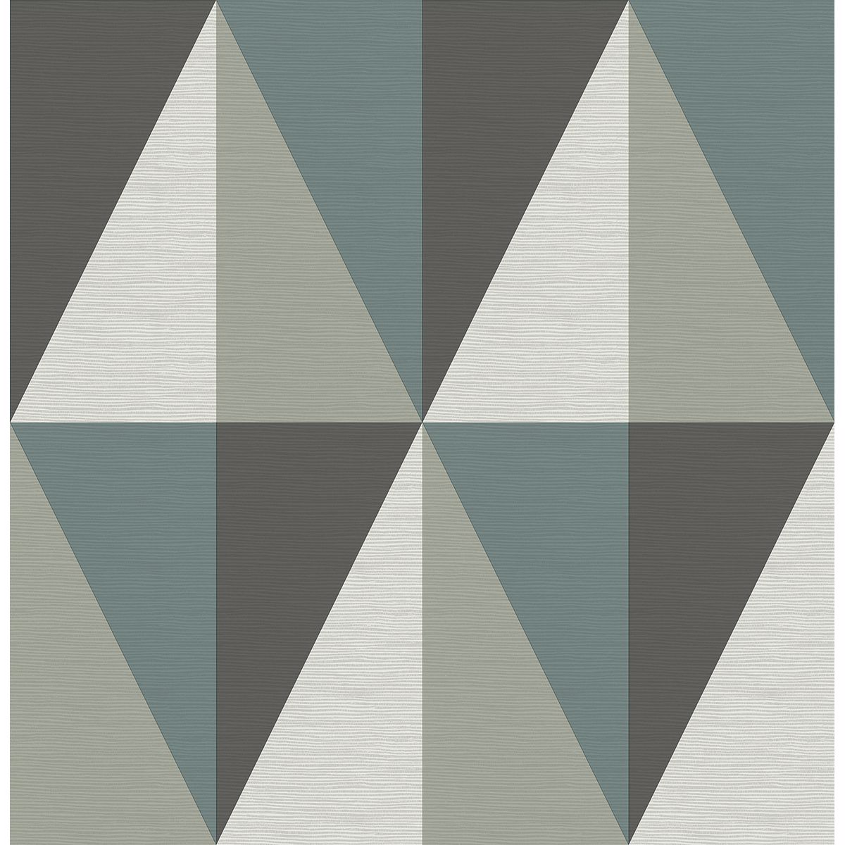 Aspect Teal Geometric Faux Grasscloth Wallpaper