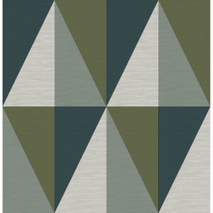 0038339 aspect green geometric faux grasscloth wallpaper