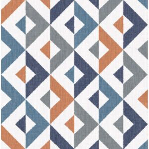 0038347 seesaw multicolor geometric faux linen wallpaper